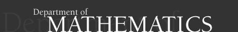 Department of Mathematics