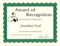 Earth Science Certificate