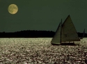 Boat under the Moon