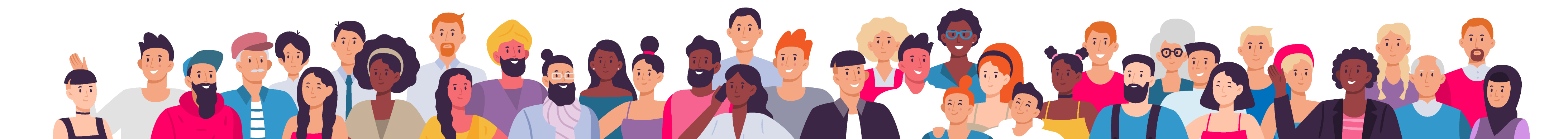 Artistic image of a diverse group of people