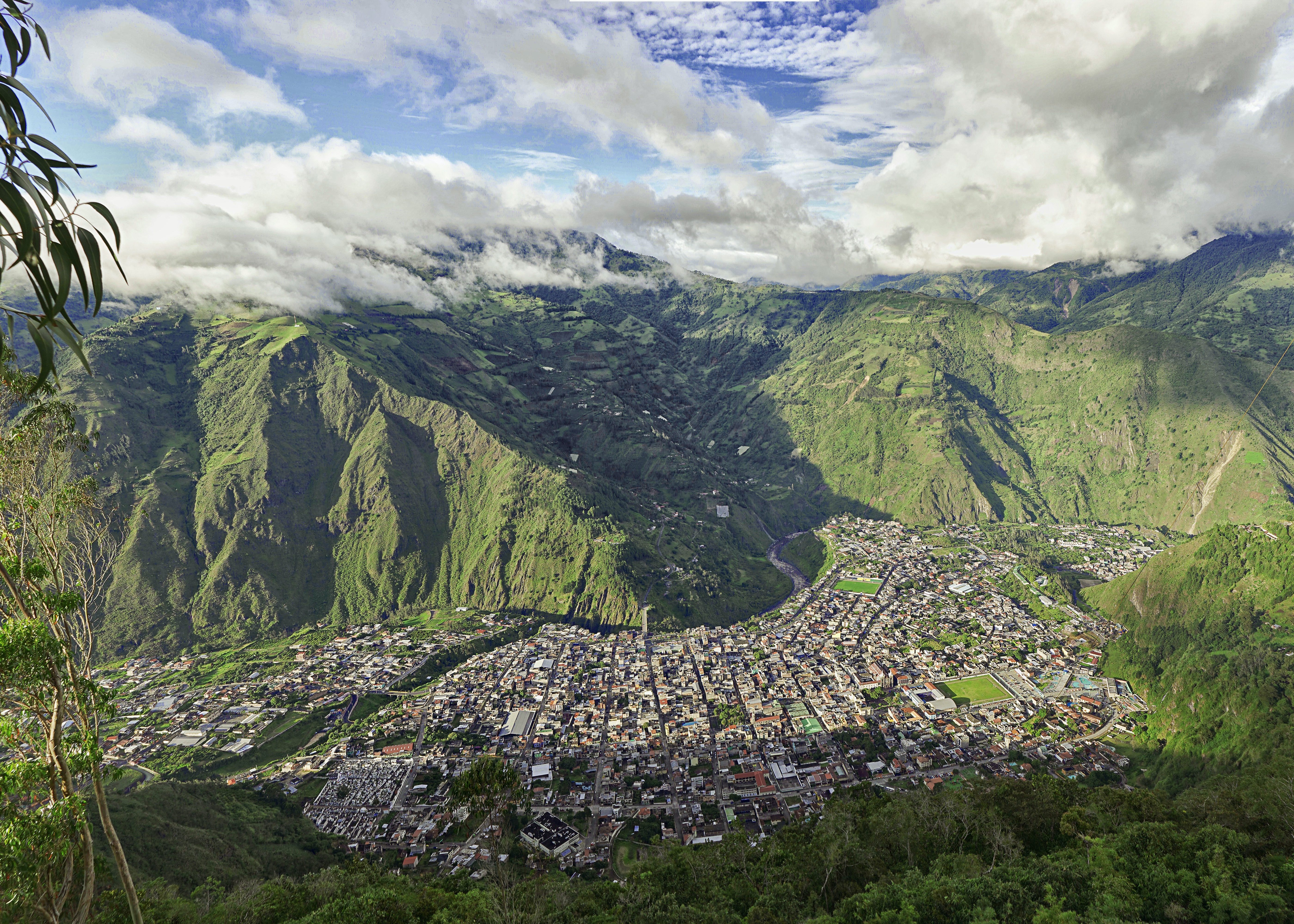 Aerial view of Baños