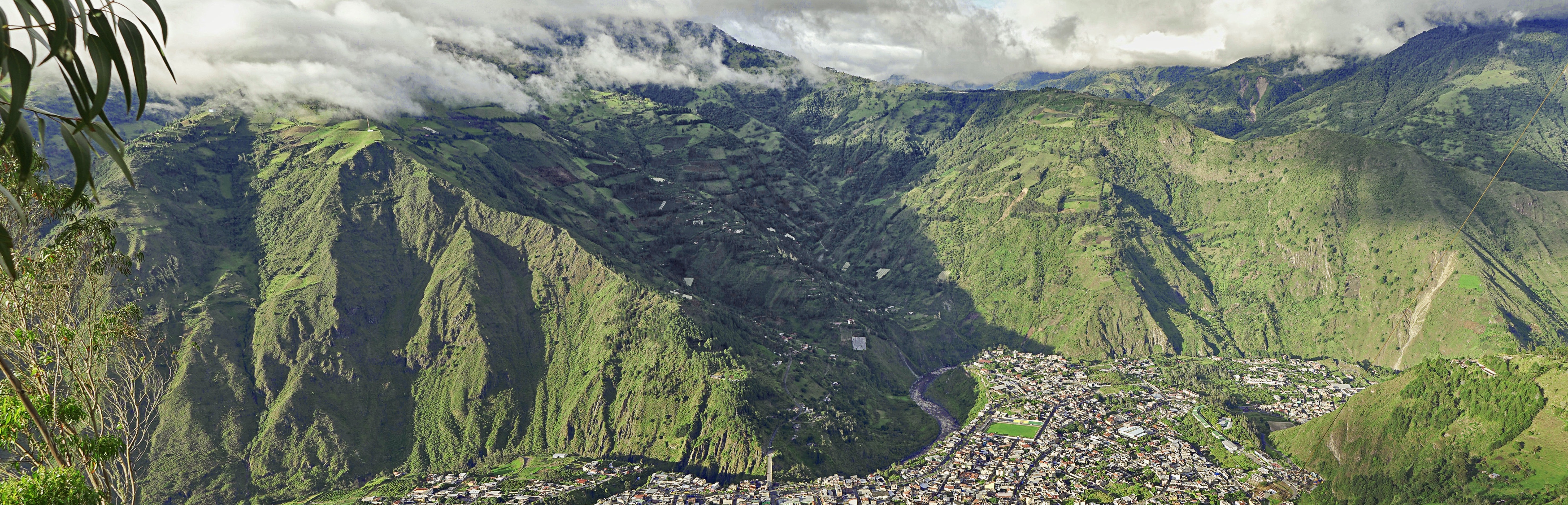 Aerial View of Banos, Ecuador