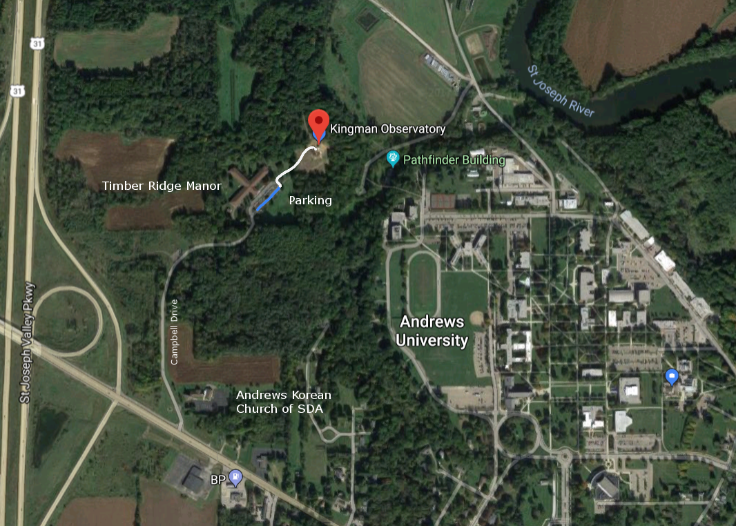 Map to Kingman Observatory