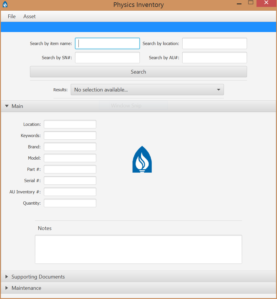 Equipment Search Frame