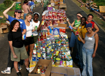 Andrews University students distribute donated relief supplies