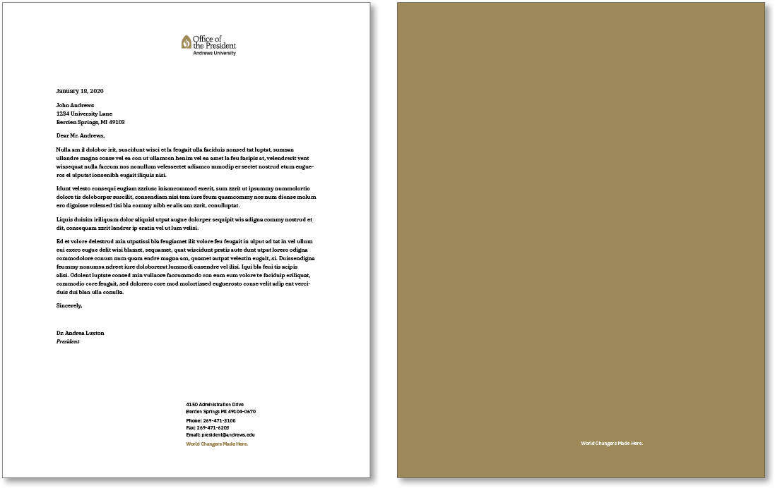 Examples of Letterheads (Executive)