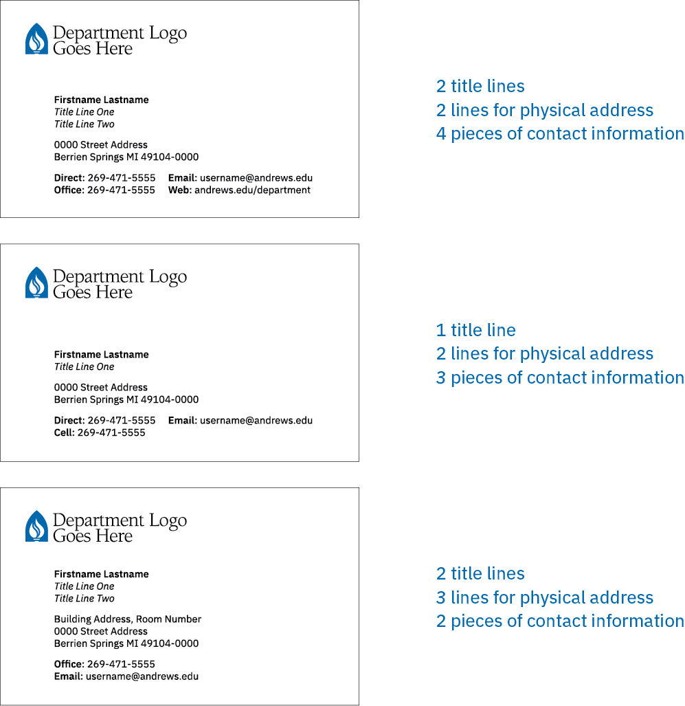 Business Card Guidelines
