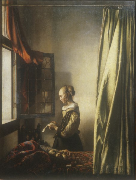 Vermeer, Girl Reading 
Letter at Open Window