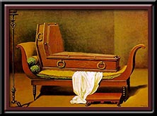 Magritte, Coffin on a 
Sofa; sorry--best image I could find...