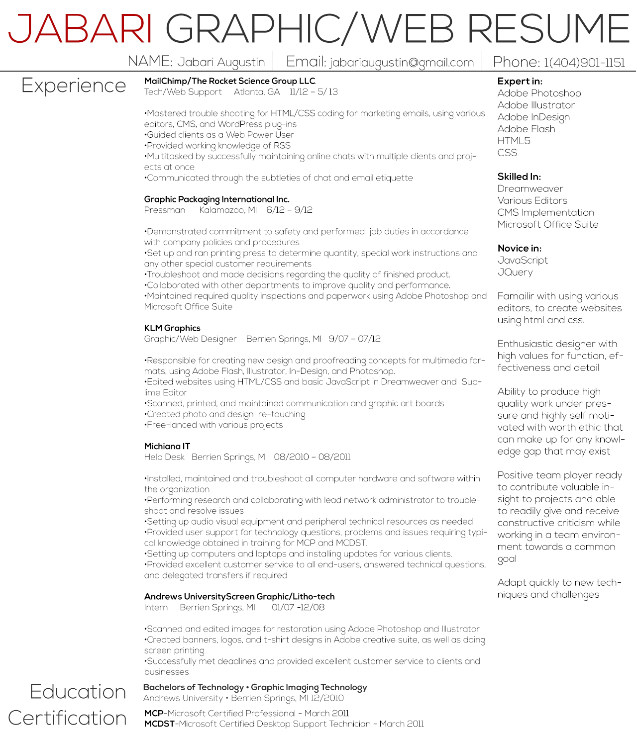 Resume image