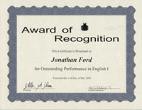 English I Certificate