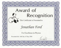 Physics Certificate