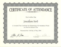 Attendance Certificate