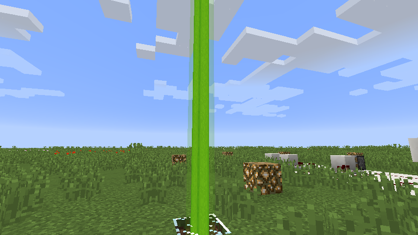 A beacon showing the color green.