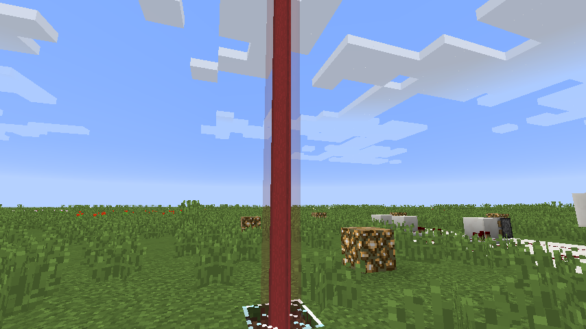 A beacon showing the color red.