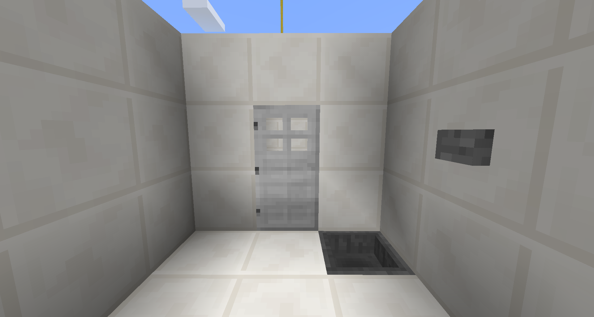 The door closed in its default position.
