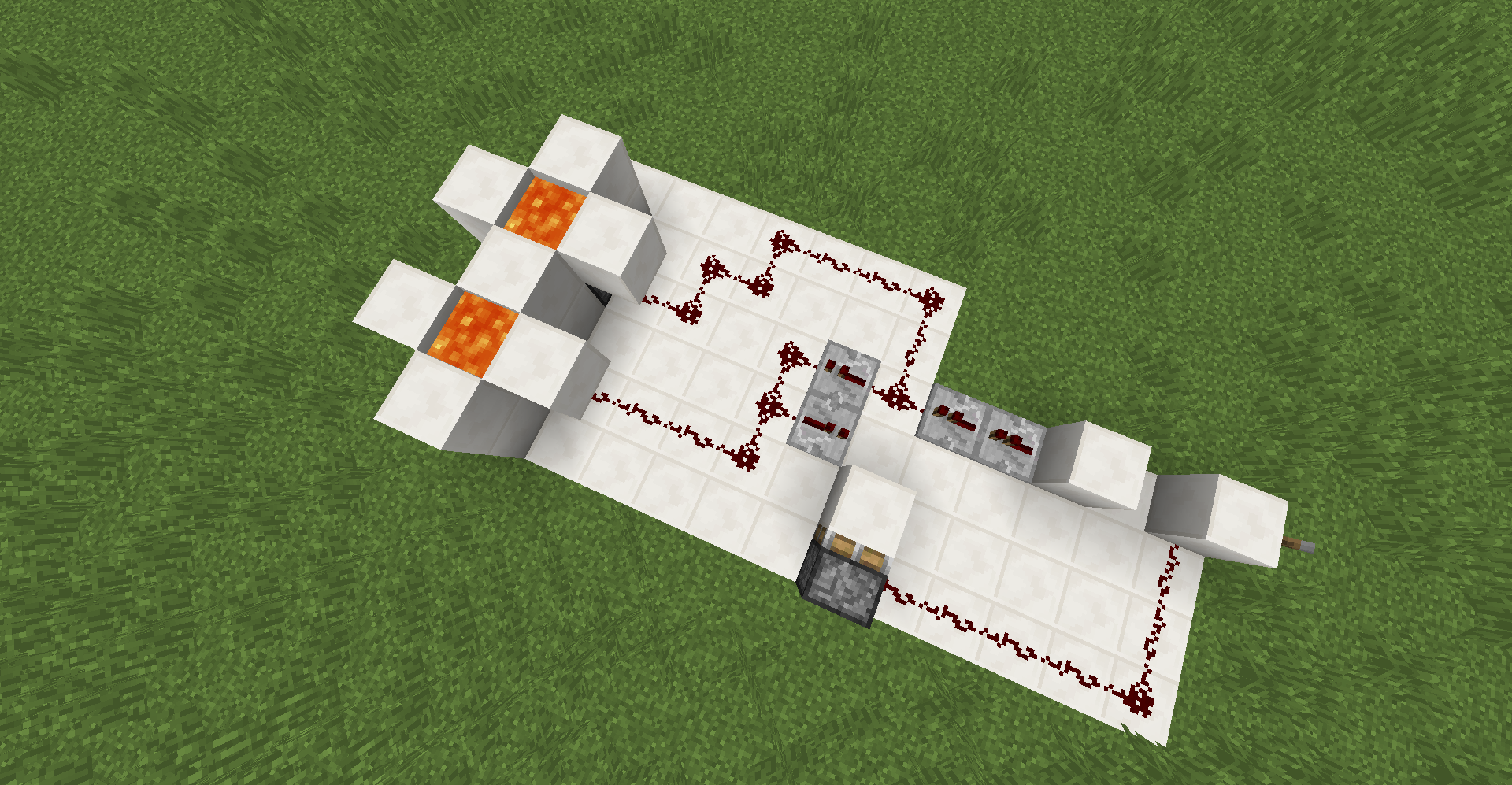 An overhead view of the fountain.