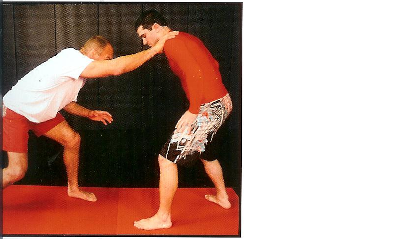 two wrestlers standing in position