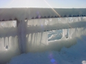 Ice on Pier Guard Rail