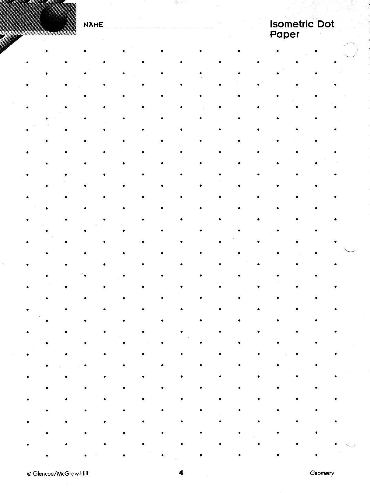 Precalculus Paper and Models picture about Printable Isometric Dot Paper named Precalculus Paper and Habits